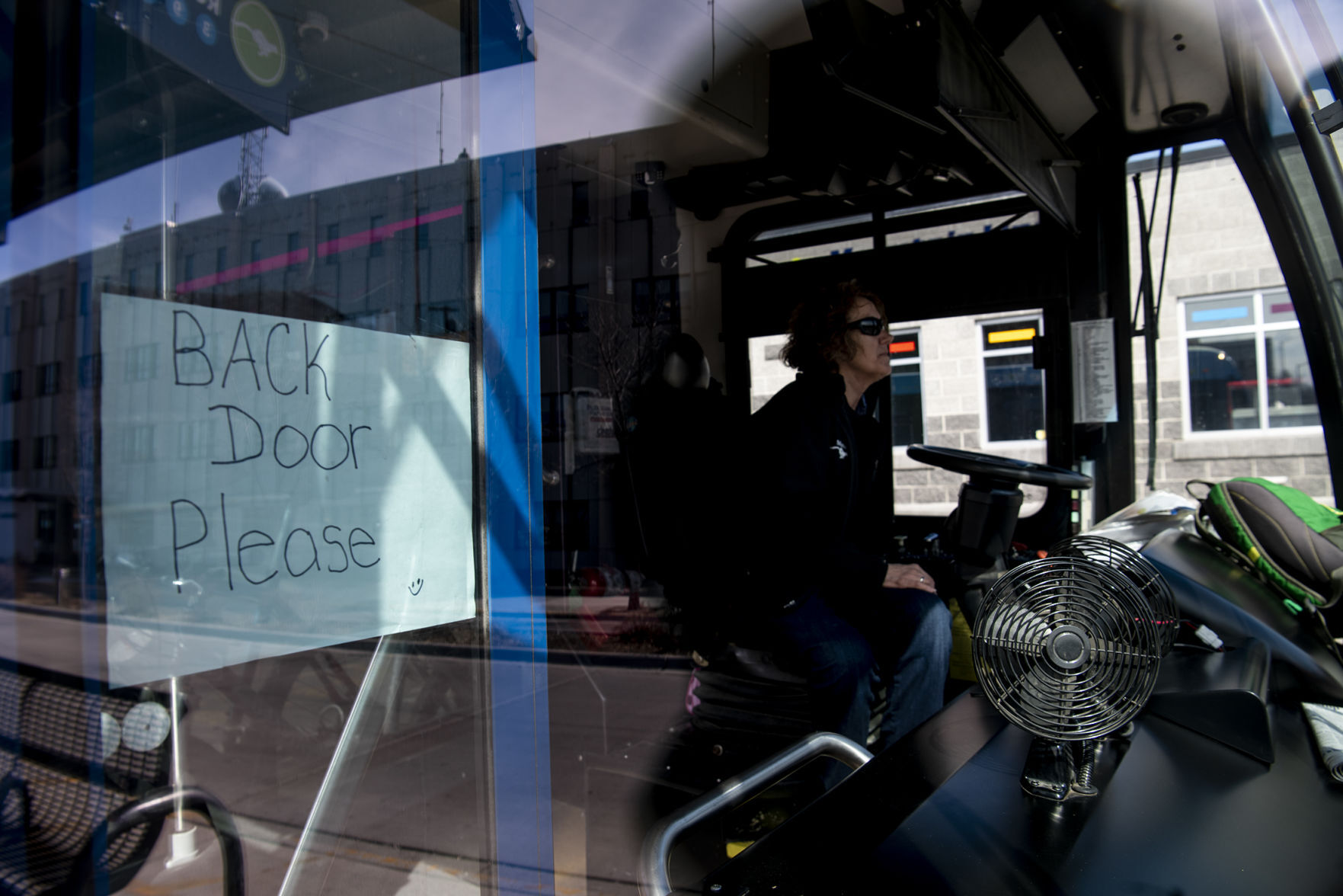 Mountain Line bus door signs - March 2020